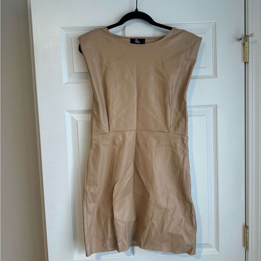 Tan Leather Dress